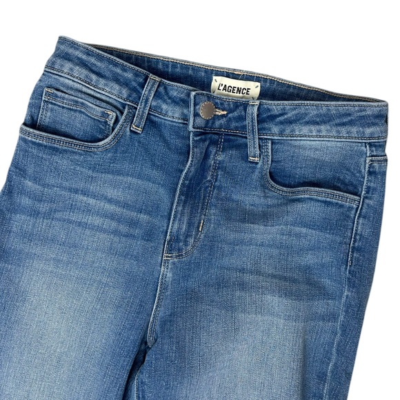 L'Agence Margot Light Wash High Rise Skinny Denim Jeans Camden Wash Size 25 - Picture 5 of 10